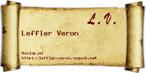 Leffler Veron névjegykártya